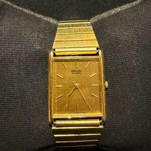 Seiko 5Y30-5060 Gold Tone Men’s Tank Watch